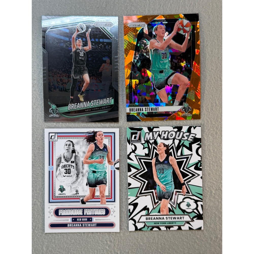 2024-25 Panini Breanna Stewart WNBA 4 Card Lot Orange Ice Silver My House